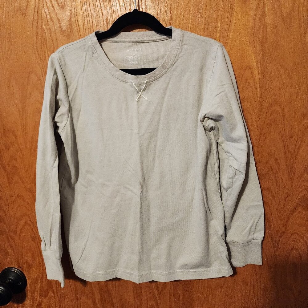 Little Bipsy Light Cream Long Sleeve Shirt - Size 9-10